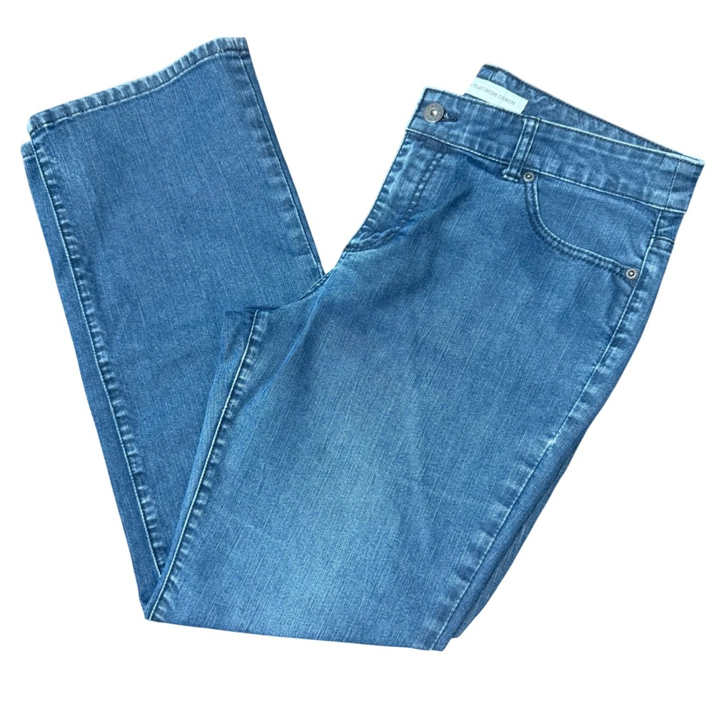 Chicos Platinum Ultimate Bootleg Fit Denim Jeans (2/12) Stretch Modern Mid Rise